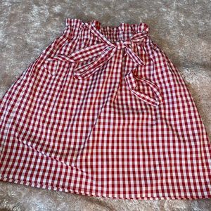 Plaid print skirt